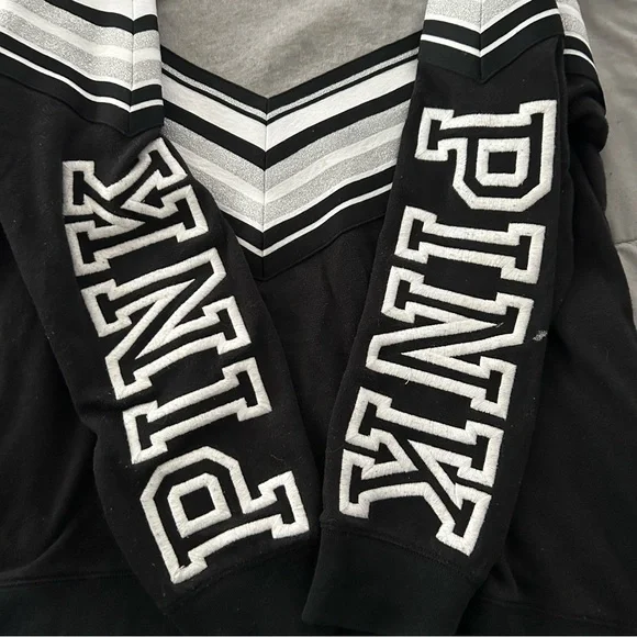 PINK Victoria's Secret Black and Gray Sweater - Picture 2 of 6